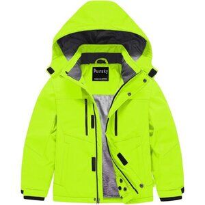 Boy's Waterproof Ski Jacket Kids Winter Snow Coats Fleece Raincoats Parka
